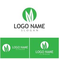 modèle de logo feuille icône vector illustration design