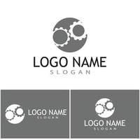engrenage logo modèle vecteur icône illustration design