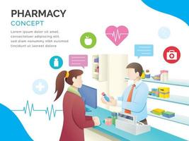 concept d'illustration vectorielle de pharmacie