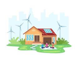 maison avec concept d'énergie propre
