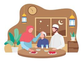 illustration de concept ramadan kareem et eid mubarak vecteur