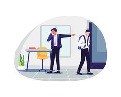 illustration de concept de licenciement employé vecteur