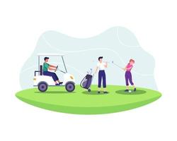 concept d'illustration de sport de golf vecteur