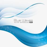 Conception de vagues bleues. vecteur