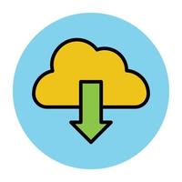 concepts de téléchargement en nuage vecteur