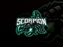 création de logo de sport mascotte scorpion vecteur