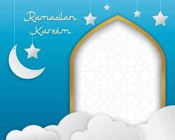 ramadan kareem, fond de salutation. abstrait avec ornement traditionnel. illustration vectorielle