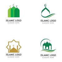 modèle de conception d'illustration d'icône de vecteur de mosquée