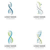 vecteur de modèle de conception d'icône de logo génétique d'adn
