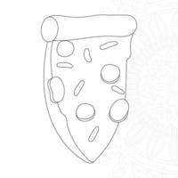 coloriage de pizza pour les enfants vecteur