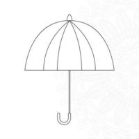 Parapluie à colorier pour les enfants vecteur