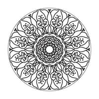 collections modèle circulaire sous la forme d'un mandala pour henné, mehndi, tatouages, décorations. décoration décorative dans un style oriental ethnique. page de livre de coloriage. vecteur