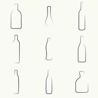 illustrations vectorielles sur le thème alcool et verrerie vecteur