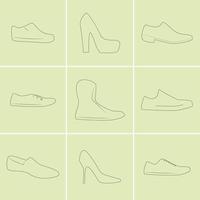 illustrations vectorielles sur le thème des chaussures vecteur