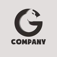 lettre g logo gorille vecteur