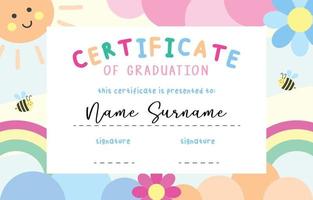 certificat de maternelle vecteur