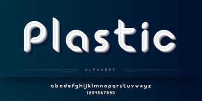 Jeu d&#39;alphabet de style plastique vecteur