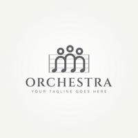 logo minimaliste simple d'orchestre vecteur