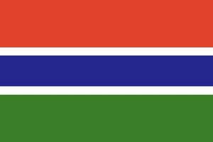 drapeau de la Gambie. couleurs et proportions officielles. drapeau national de la gambie. vecteur
