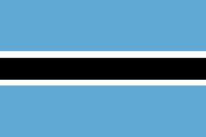 drapeau du botswana. couleurs et proportions officielles. drapeau national du botswana. vecteur