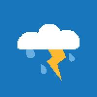 météo icône rétro dans le style pixel vecteur