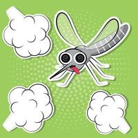 protection contre les insectes anti-moustiques style pop art vecteur