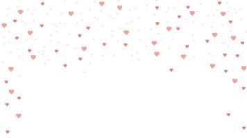 illustration vectorielle de fond de coeur romantique pour la décoration de vacances de nombreux coeurs volants sur fond blanc pour les félicitations de carte de mariage le jour de la saint valentin vecteur