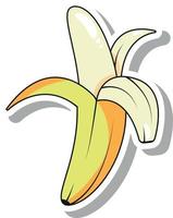 banane beeled mûre dans un autocollant de style pop art
