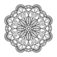 motif de mandala abstrait de vecteur. l'art sur le mur. livre de coloriage motif de dentelle le tatouage. conception pour une conception de chemise de peinture de papier peint et d'autocollant de tuile, ornement décoratif de cercle dans le style oriental ethnique vecteur