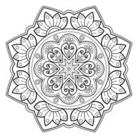 motif de mandala abstrait de vecteur. l'art sur le mur. livre de coloriage motif de dentelle le tatouage. conception pour une conception de chemise de peinture de papier peint et d'autocollant de tuile, ornement décoratif de cercle dans le style oriental ethnique vecteur