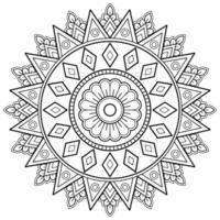 motif de mandala abstrait de vecteur. l'art sur le mur. livre de coloriage motif de dentelle le tatouage. conception pour une conception de chemise de peinture de papier peint et d'autocollant de tuile, ornement décoratif de cercle dans le style oriental ethnique vecteur