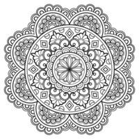 motif de mandala abstrait de vecteur. l'art sur le mur. livre de coloriage motif de dentelle le tatouage. conception pour une conception de chemise de peinture de papier peint et d'autocollant de tuile, ornement décoratif de cercle dans le style oriental ethnique vecteur