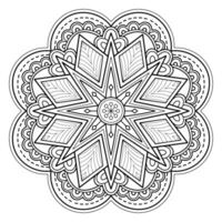 motif de mandala abstrait de vecteur. l'art sur le mur. livre de coloriage motif de dentelle le tatouage. conception pour une conception de chemise de peinture de papier peint et d'autocollant de tuile, ornement décoratif de cercle dans le style oriental ethnique vecteur