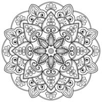 motif de mandala abstrait vectoriel