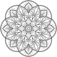 motif de mandala abstrait de vecteur. l'art sur le mur. livre de coloriage motif de dentelle le tatouage. conception pour une conception de chemise de peinture de papier peint et d'autocollant de tuile, ornement décoratif de cercle dans le style oriental ethnique vecteur