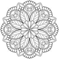 motif de mandala abstrait de vecteur. l'art sur le mur. livre de coloriage motif de dentelle le tatouage. conception pour une conception de chemise de peinture de papier peint et d'autocollant de tuile, ornement décoratif de cercle dans le style oriental ethnique vecteur