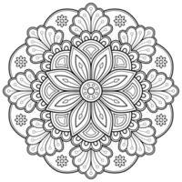 motif de mandala abstrait vectoriel