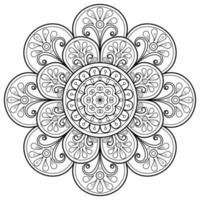 motif de mandala abstrait de vecteur. l'art sur le mur. livre de coloriage motif de dentelle le tatouage. conception pour une conception de chemise de peinture de papier peint et d'autocollant de tuile, ornement décoratif de cercle dans le style oriental ethnique vecteur