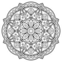 motif de mandala abstrait de vecteur. l'art sur le mur. livre de coloriage motif de dentelle le tatouage. conception pour une conception de chemise de peinture de papier peint et d'autocollant de tuile, ornement décoratif de cercle dans le style oriental ethnique vecteur