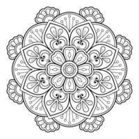 motif de mandala abstrait de vecteur. l'art sur le mur. livre de coloriage motif de dentelle le tatouage. conception pour une conception de chemise de peinture de papier peint et d'autocollant de tuile, ornement décoratif de cercle dans le style oriental ethnique vecteur