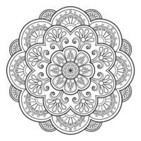 motif de mandala abstrait de vecteur. l'art sur le mur. livre de coloriage motif de dentelle le tatouage. conception pour une conception de chemise de peinture de papier peint et d'autocollant de tuile, ornement décoratif de cercle dans le style oriental ethnique vecteur