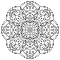 motif de mandala abstrait de vecteur. l'art sur le mur. livre de coloriage motif de dentelle le tatouage. conception pour une conception de chemise de peinture de papier peint et d'autocollant de tuile, ornement décoratif de cercle dans le style oriental ethnique vecteur