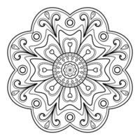 motif de mandala abstrait de vecteur. l'art sur le mur. livre de coloriage motif de dentelle le tatouage. conception pour une conception de chemise de peinture de papier peint et d'autocollant de tuile, ornement décoratif de cercle dans le style oriental ethnique vecteur