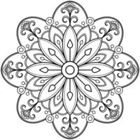 motif de mandala abstrait vectoriel