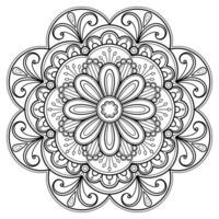 motif de mandala abstrait de vecteur. l'art sur le mur. livre de coloriage motif de dentelle le tatouage. conception pour une conception de chemise de peinture de papier peint et d'autocollant de tuile, ornement décoratif de cercle dans le style oriental ethnique vecteur