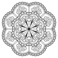 motif de mandala abstrait de vecteur. l'art sur le mur. livre de coloriage motif de dentelle le tatouage. conception pour une conception de chemise de peinture de papier peint et d'autocollant de tuile, ornement décoratif de cercle dans le style oriental ethnique vecteur