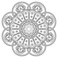 motif de mandala abstrait de vecteur. l'art sur le mur. livre de coloriage motif de dentelle le tatouage. conception pour une conception de chemise de peinture de papier peint et d'autocollant de tuile, ornement décoratif de cercle dans le style oriental ethnique vecteur