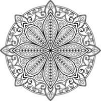 motif de mandala abstrait de vecteur. l'art sur le mur. livre de coloriage motif de dentelle le tatouage. conception pour une conception de chemise de peinture de papier peint et d'autocollant de tuile, ornement décoratif de cercle dans le style oriental ethnique vecteur