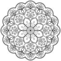 motif de mandala abstrait de vecteur. l'art sur le mur. livre de coloriage motif de dentelle le tatouage. conception pour une conception de chemise de peinture de papier peint et d'autocollant de tuile, ornement décoratif de cercle dans le style oriental ethnique vecteur