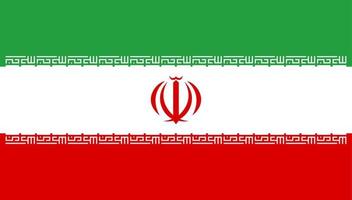 taille standard du drapeau iranien en asie. illustration vectorielle vecteur